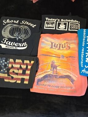 Lulu's Orange Sunset Graphic Short Sleeve Tee